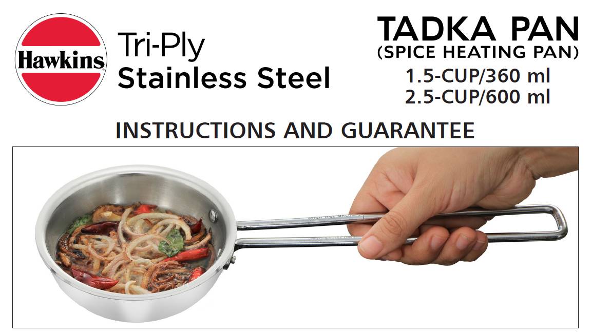 2.5 Cup Stainless Steel Tadka Pan